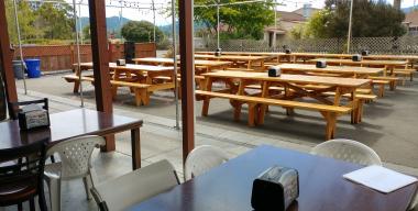 link to full image of Mad River Brewery beer garden 1