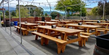 link to full image of Mad River Brewery beer garden 2