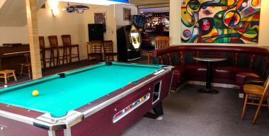 link to full image of Clam Beach Tavern billiards room